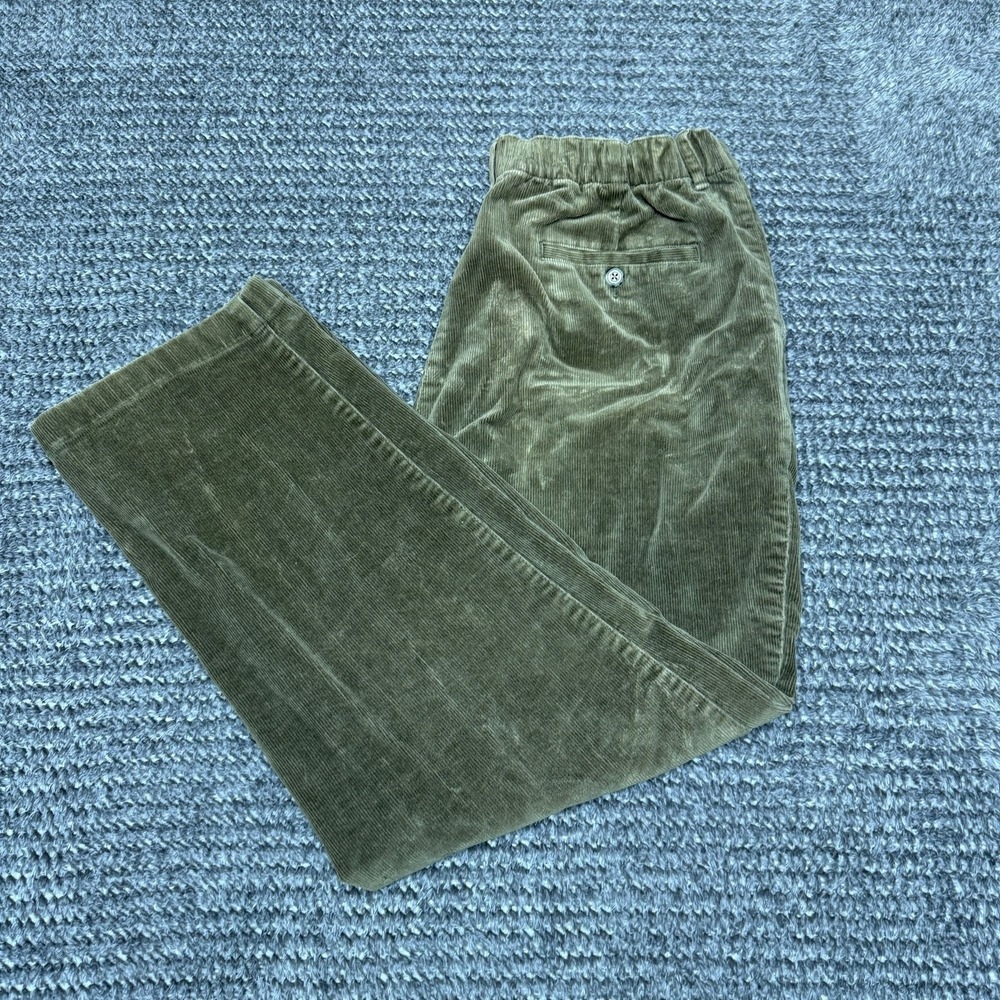 L.L.Bean Womens Corduroy Pants Size 14 Petite Brown Cotton Stretch